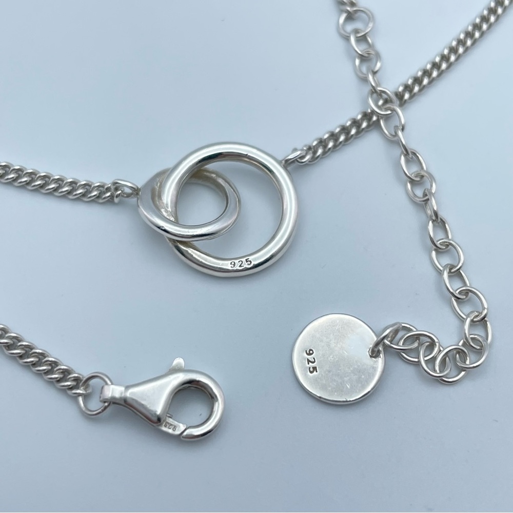 Talbots Sterling Silver Interlocking Rings Neckla… - image 4